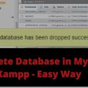 Как удалить базу данных MySQL в PhpMyAdmin Xampp