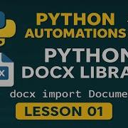 Python Automations Python Docx Library Lesson No 01