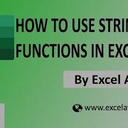 How To Use String Functions In Excel VBA Excel AVON