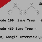 LeetCode 100 Same Tree Lintcode 469 Same Tree Amazon Google Interview Question