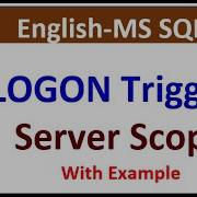 SQL Trigger Logon Logon Triggers In SQL