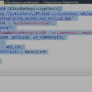 SQL 2014 Manuaaly Backup To Azure With Encryption