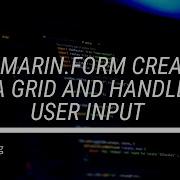 Xamarin Grid And User Input