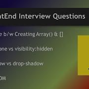 10 Difference Between DOM And BOM Box Shadow Vs Drop Shadow Javascript Interview Questions