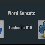 Leetcode 916 Word Subsets