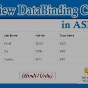 Grid View Data Binding Control In Asp Net Data List Data Grid Repeater Grid View Urdu Hindi