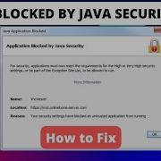 Block By Java Security Ll Application Blocked By JAVA Security Ll How To FIX