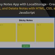 Sticky Notes App With HTML CSS And JavaScript Step By Step Guide
