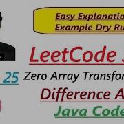 Zero Array Transformation I LeetCode 3355 Difference Array Java Code Developer Coder
