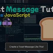 Popup Toast Message Tutorial Html CSS JavaScript