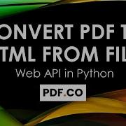 How To Convert PDF To HTML From Uploaded File In Python