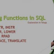 Introduction To String Functions In SQL SQL Tutorial In Telugu