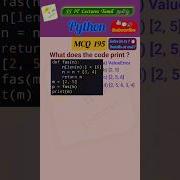 Python MCQ 195 Quiz Test Your Skills Function Pythonprogramming Pythoninterview Shorts Trending