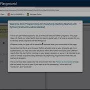Video 4 Dmnsn Using The Python Playground Programming For Everybody Getting Started With Python