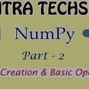 2 NumPy Tutorial In Tamil Array Creation And Basic Operation Python For Data Science