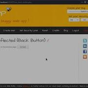 XSS Reflected Back Button Low Security Level