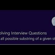 How To Find All Possible Substring Of A Given String C Interview Question ASP NET Core MVC