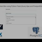 Editable Select Box Using Python Flask JQuery Ajax And PostgreSQL Database