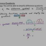 Simplifying Difference Quotients