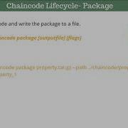 Blockchain Tutorials Hyperledger Fabric Chaincode Lifecycle Package Chaincode