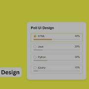 How To Create Poll UI Design Using HTML CSS JavaScript