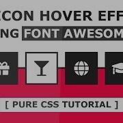CSS Icon Hover Effect Using Font Awesome 5 Icons Sliding Icon Hover Effects With Html And CSS
