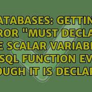 Getting Error Must Declare The Scalar Variable In SQL Function Even Though It Is Declared