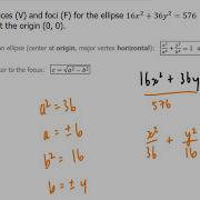 How To Find The Vertices And Foci Of An Ellipse Whose Center Is At The Origin