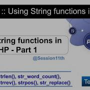 Learn PHP In Hindi String Functions In PHP Part 1st Tutorial For Beginners PHP Session11th