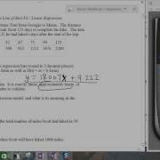 Linear Regression Using A TI 84