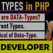 PHP Tutorial Data Types In PHP PHP Data Types Php Tutorial For Beginners Php
