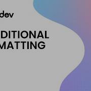 Devtodev Conditional Formatting