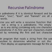 Recursion Exercises Recursive Palindrome By Dr Vinoth Babu Kumaravelu