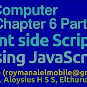 Plus 2 Chapter 6 Part 1 Client Side Scripting Using JavaScript