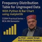 1 Create Frequency Distribution Table Bar Chart Python Program For COSM Prof Jasbir Singh
