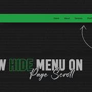 How To Hide Navbar On Scroll Down Show On Scroll Up Using Javascript
