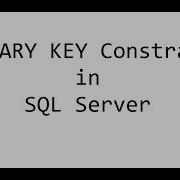 PRIMARY KEY Constraint In SQL Server