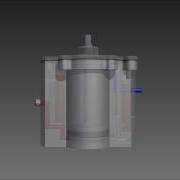 Double Acting Piston Pump With Two Cylindrical Valves