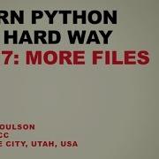 Learn Python The Hard Way Ex 17 More Files