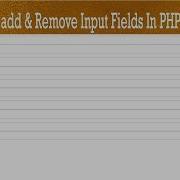 How To Dynamically Add Remove Input Fields In Php With Jquery New Photo