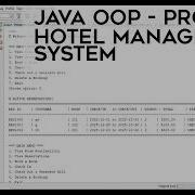 Hotel Reservation System Java OOP Project Console Application