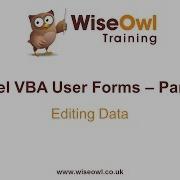 Excel VBA Forms Part 17 Editing Data