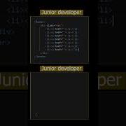 Junior Vs Senior Developer Html Css Webdevelopment Javascript