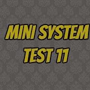 Mini System Test 11 MS 2