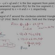 Evaluating Line Integral Over A Straight Line By Parameterization