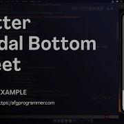 Modal Bottom Sheet Example In Flutter