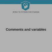 Python Tutorial Comments And Variables