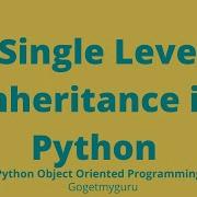 6 Single Level Inheritance In Python Types Of Inheritance In Python