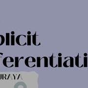 Implicit Differentiation