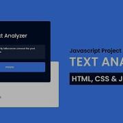 Text Analyzer Javascript Project For Beginners